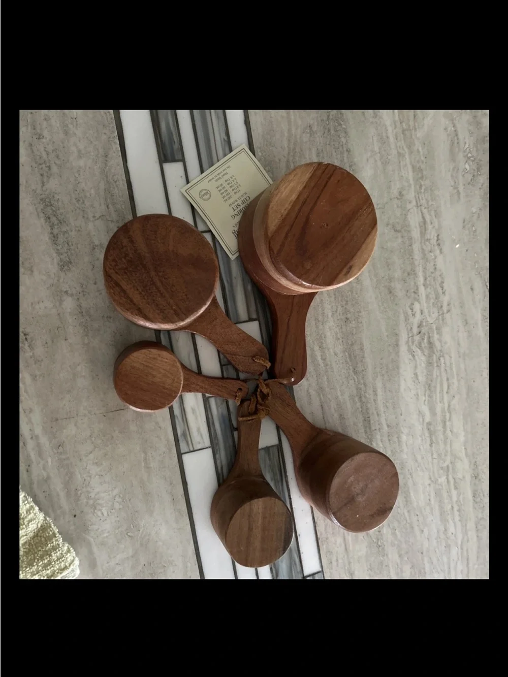 Southern Living Acacia Wood  Measuring Cups Set
